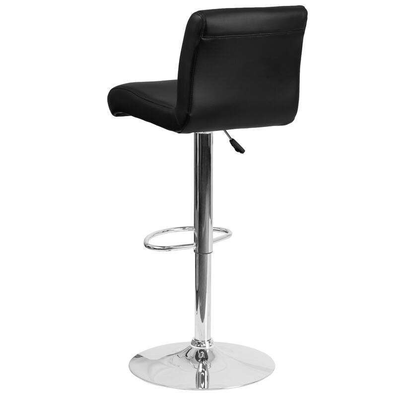 Vinyl Adjustable Height Barstool - 16.25"W x 19.5"D x 36.75" - 44.75"H