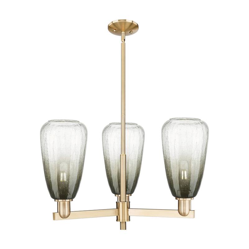 Innovations Lighting Downtown Urban - Brookhaven Almond - 3 Light 18" Stem Hung Chandelier