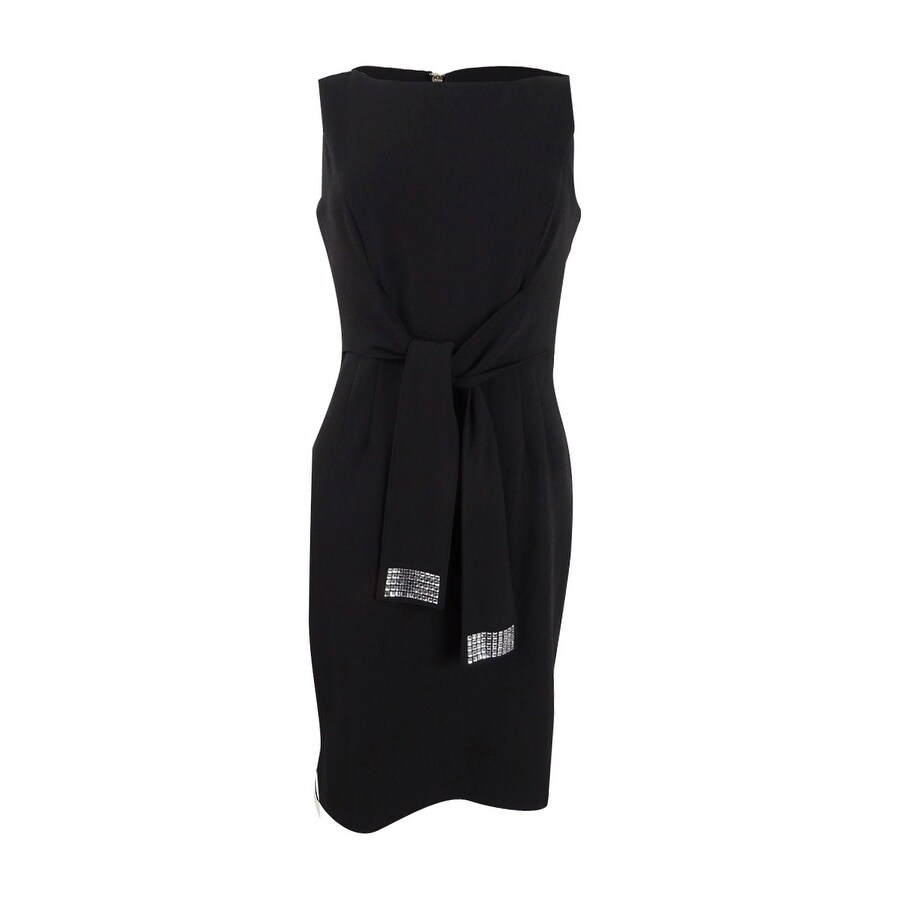 tommy hilfiger sequin dress Tommy Hilfiger Women's Sequin-Tie Sheath Dress - Bed Bath & Beyond