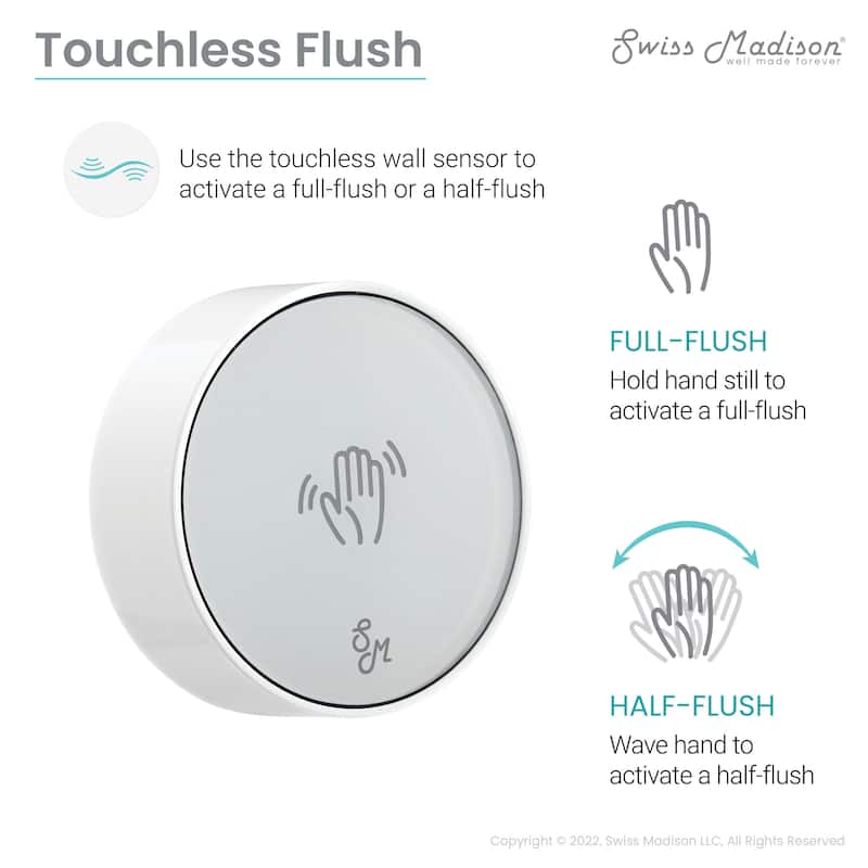 ﻿﻿﻿Virage One Piece Elongated ﻿Toilet with Touchless Retrofit Dual Flush 1.1/1.6 gpf