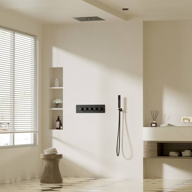 4 Functions Shower System with Multi-Function Remote Control 64 Color Lights