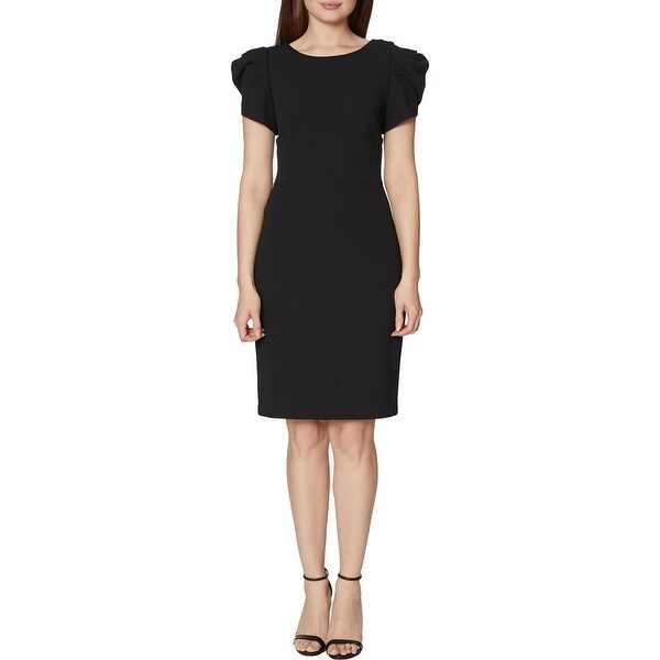 midi fitted dress with sleeves
