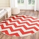 preview thumbnail 158 of 165, SAFAVIEH Courtyard Joycelyn Indoor/Outdoor Patio Rug 5'3" x 5'3" Round - Red