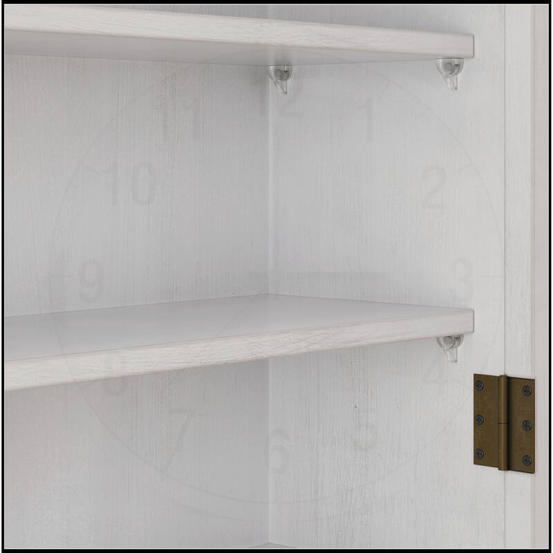 24.8"Glass Double Door Wall Cabinet with Towel Rack