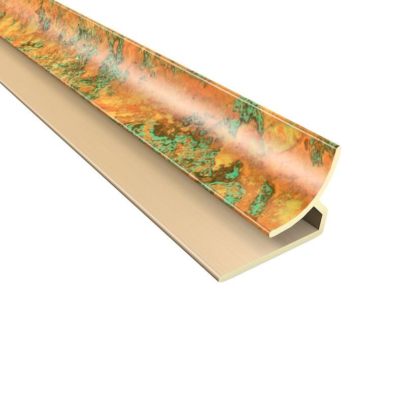 FASÄDE 47 in. Decorative Vinyl Inside Corner Trim Copper Fantasy (5 Pack) - 5 Pack