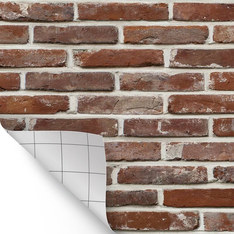 Teacher Created Resources Peel and Stick Decorative Paper Roll, 17-1/2" x 10 ft, Red Brick