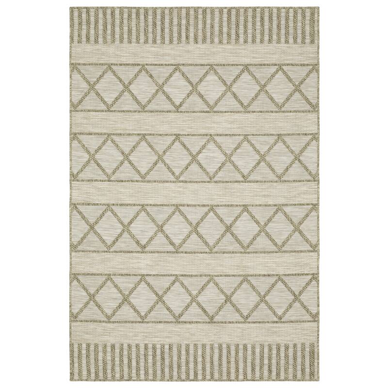 Sparks Beige Geometric Lattice Casual Area Rug