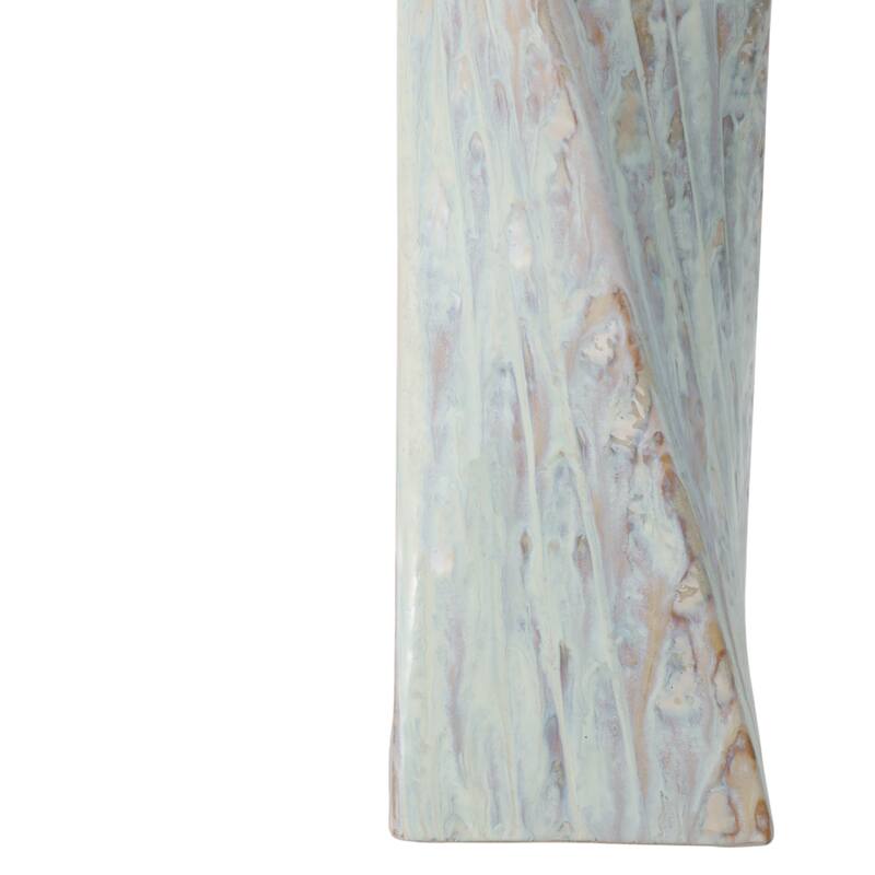 Stoneware Decorative Vase with Elegant Sculpted Design for Table Decor