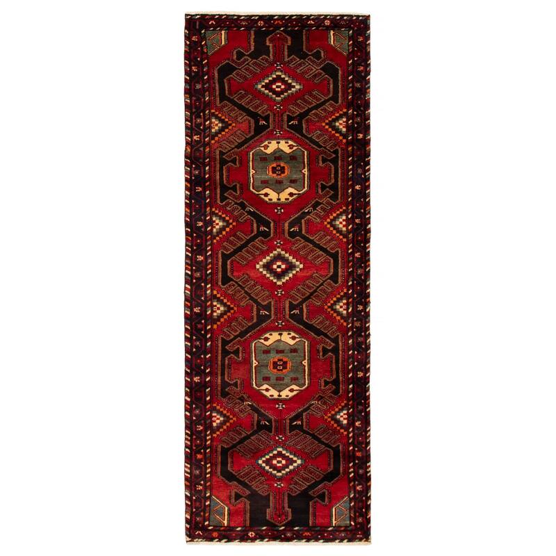 ECARPETGALLERY Hand-knotted Konya Red Wool Rug - 3'8 x 10'10 - Red - 3'8 x 10'10