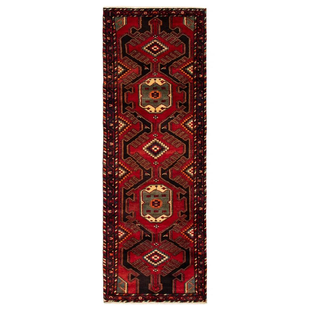 ECARPETGALLERY Hand-knotted Konya Red Wool Rug - 3'8 x 10'10