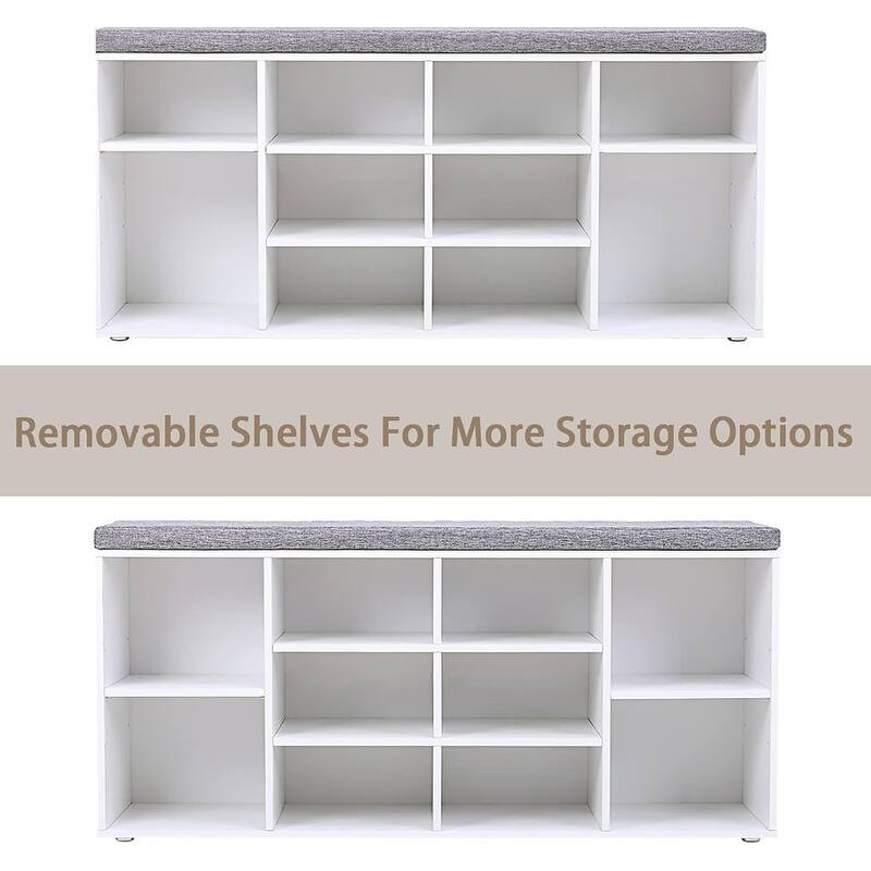 Shoe Storage Bench with Cushion