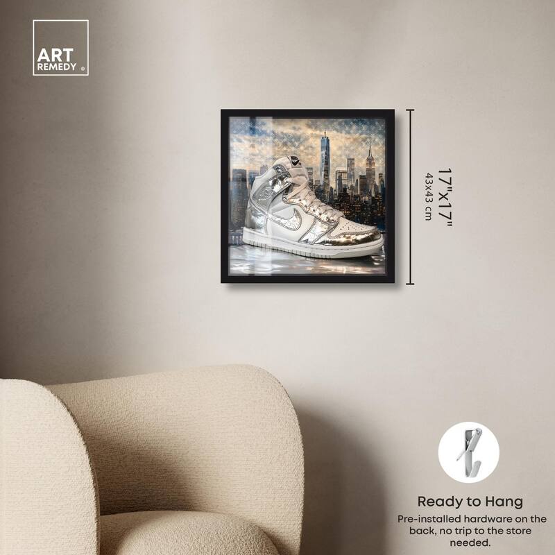 NYC Metallic Sneaker Shadowbox by Art Remedy