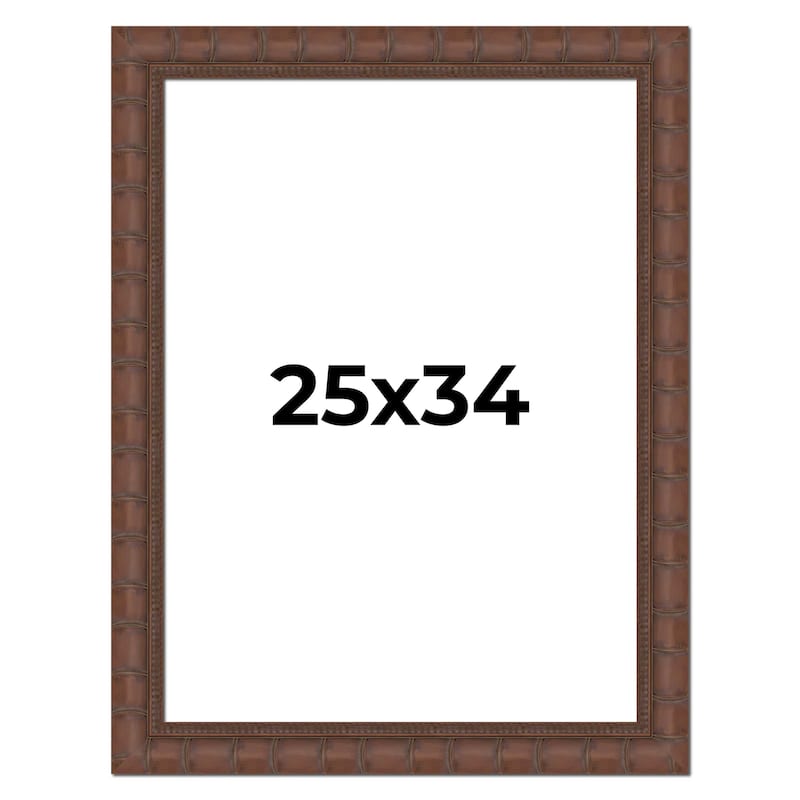 25x34 Frame Pewter Solid Wood Picture Frame Width 1.625 Inches | Interior Frame Depth 0.6875 Inches