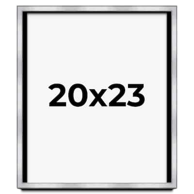 20x23 Shadow Box Frame Silver | 1.375 Inches Deep Real Wood