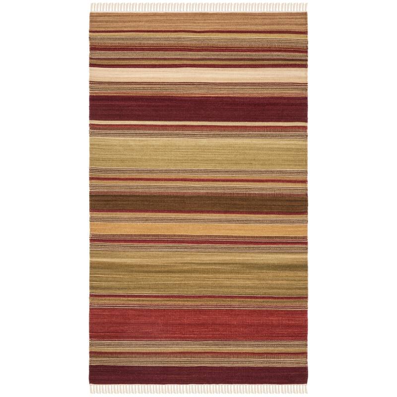 SAFAVIEH Handmade Striped Kilim Chante Stripe Wool Rug