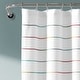 preview thumbnail 15 of 15, Lush Decor Ombre Stripe Yarn Dyed Cotton Shower Curtain