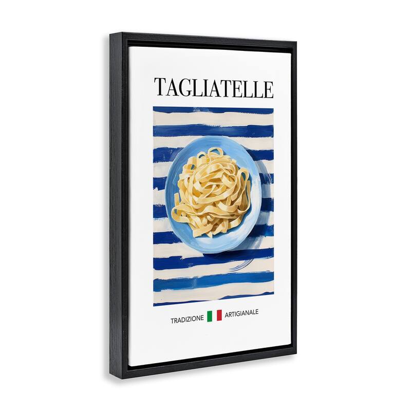 Stupell Traditional Tagliatelle Pasta Framed Floater Canvas Wall Art Design By Andreas Magnusson