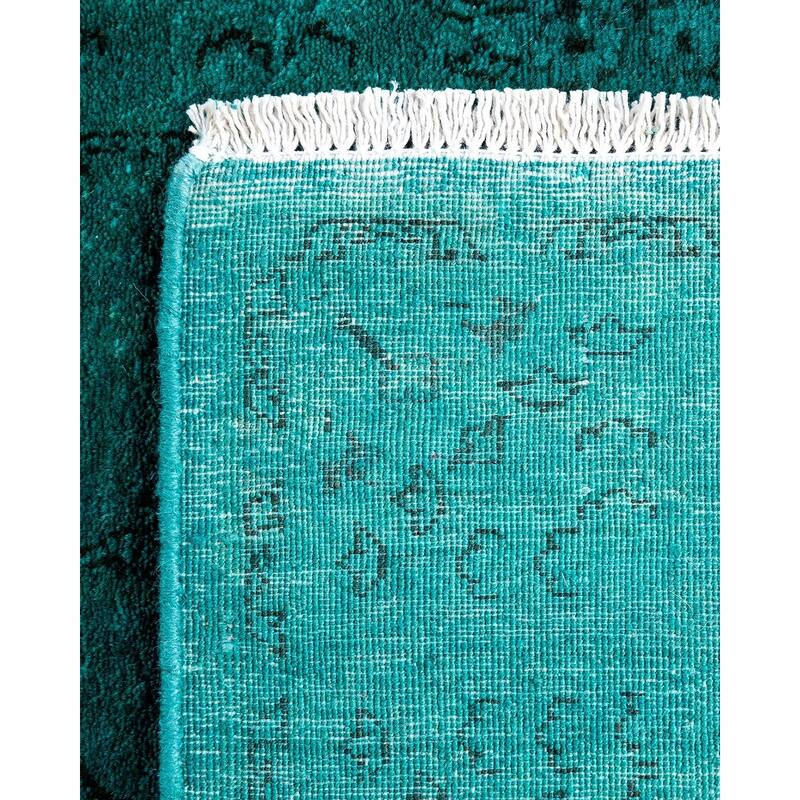 Contemporary Overdyed Wool Hand Knotted Runner - 2' 6" x 9' 6"