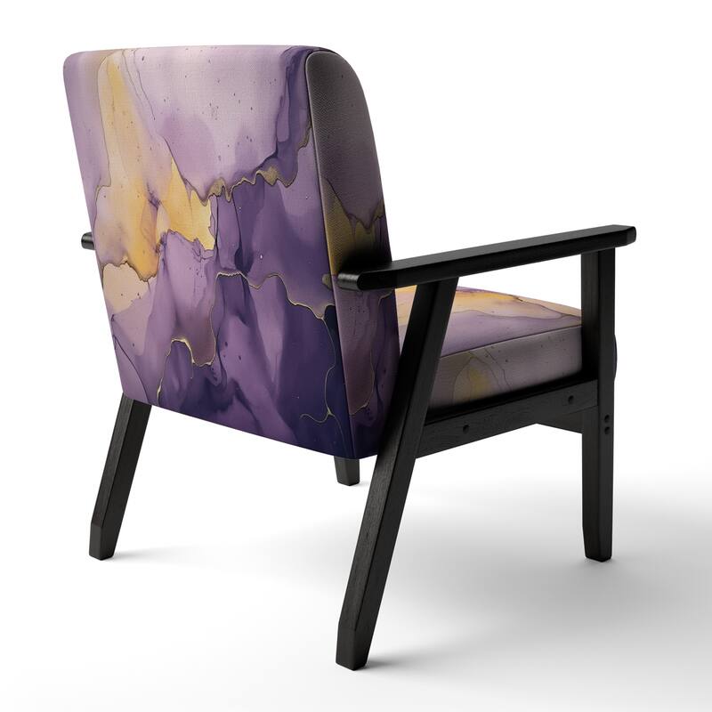 Designart "Segment Layers of Marbled Rock" Upholstered Fractals Accent Chair and Arm Chair