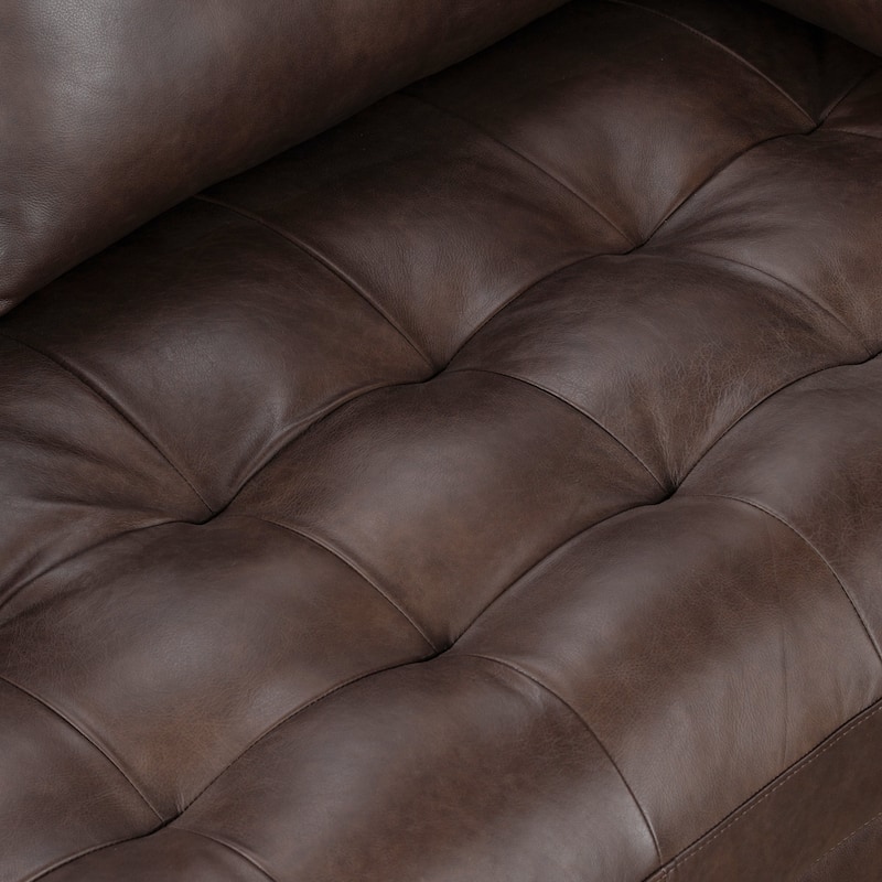 Poly & Bark Napa 72" Apartment Sofa - Full Grain Genuine Italian Leather