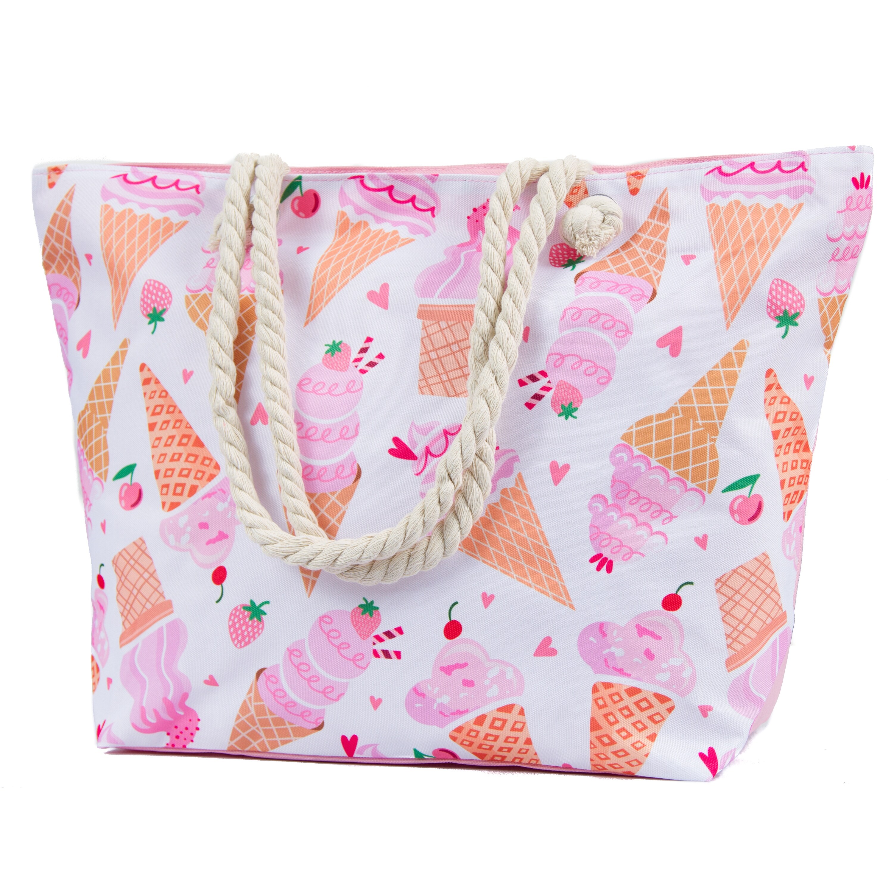 cream beach bag
