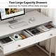 preview thumbnail 25 of 38, 47 inch Home Office Desk Study Writing Table with 2 Storage Drawers