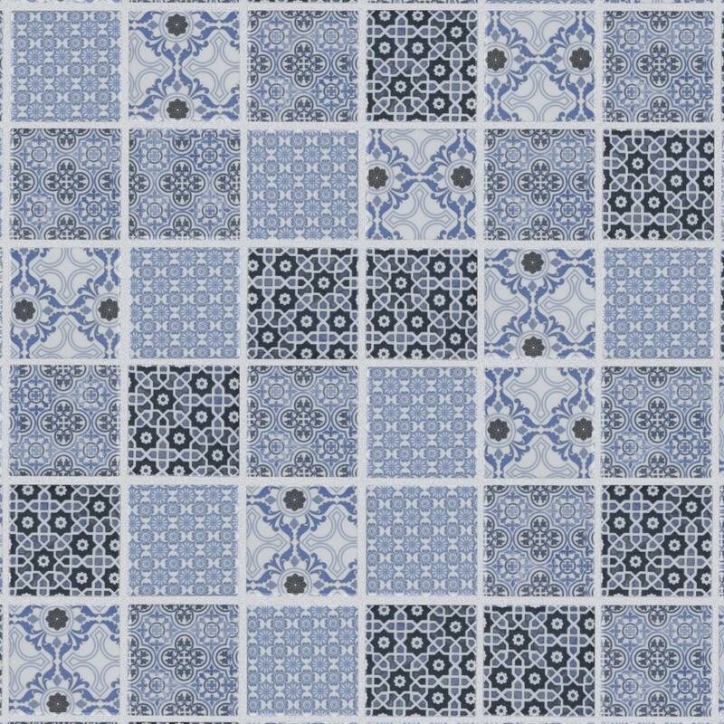 Merola Tile Classico 2" Square Blue 11-3/4" x 11-3/4" Porcelain Mosaic Floor and Wall Tile