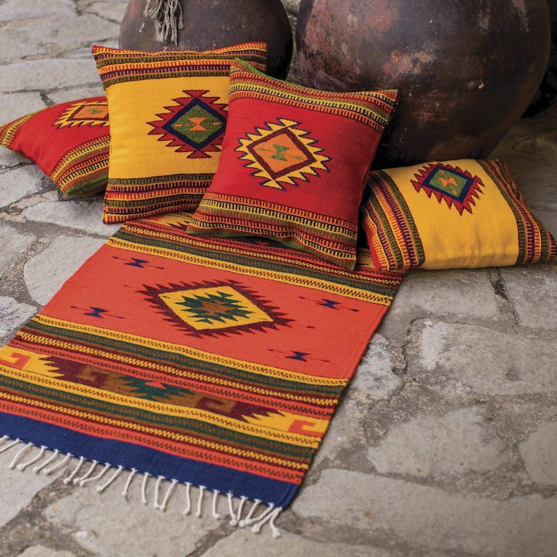 Wool cushion cover, 'Morning Star'