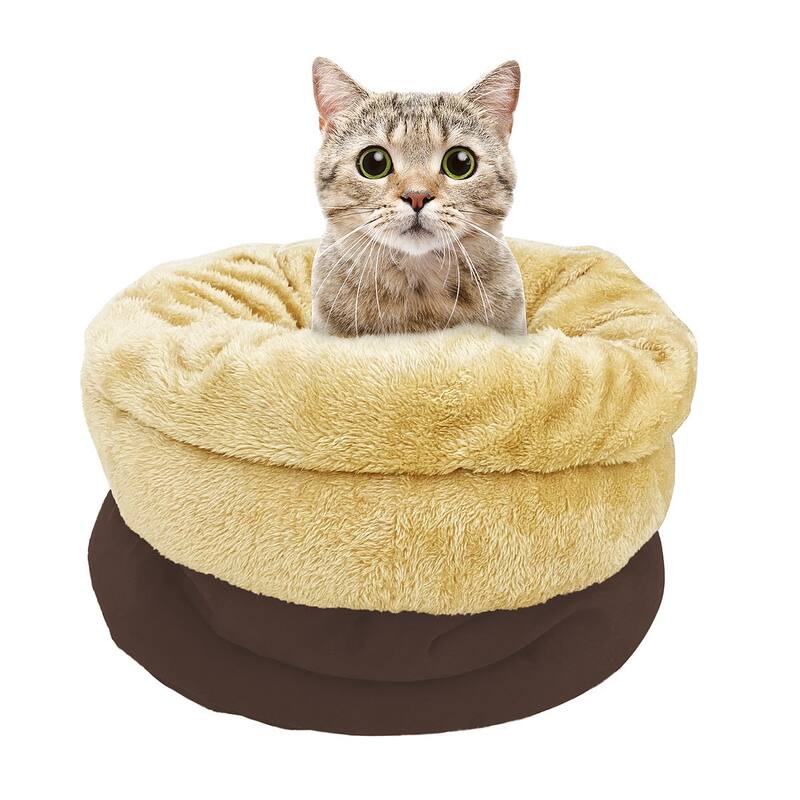 GOOPAWS 4 in 1 Self Warming Burrow Cat Bed