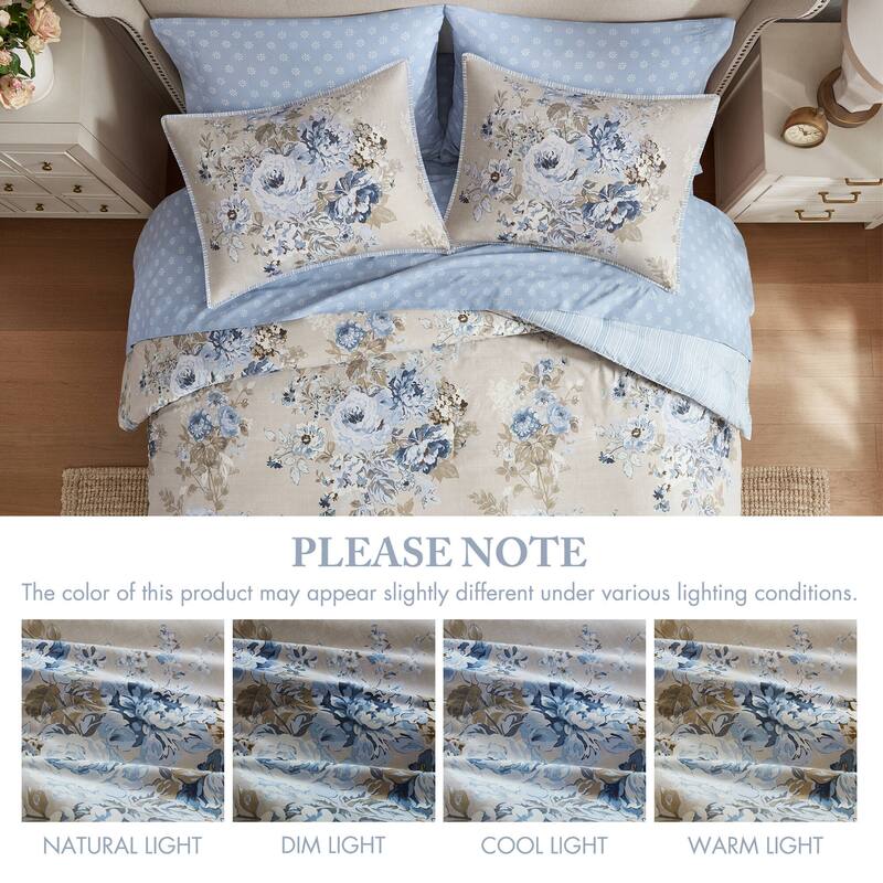 Madison Park Essentials Heather Vintage-inspired Collection floral print Comforter Set
