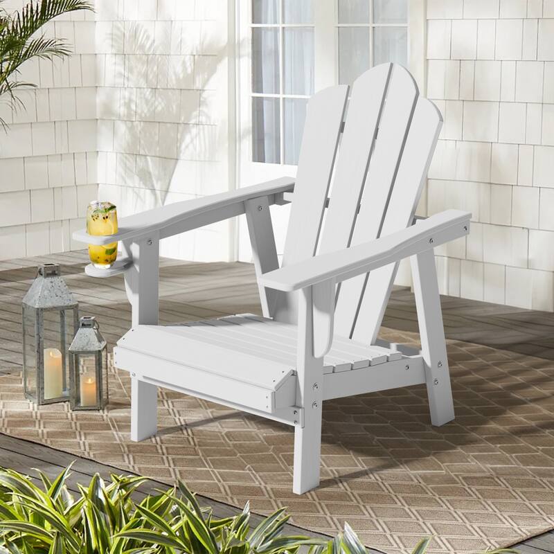 Outdoor HDPE Adirondack Chairs Outdoor Chair Plastic Lawn Chairs for Outdoor Use - White