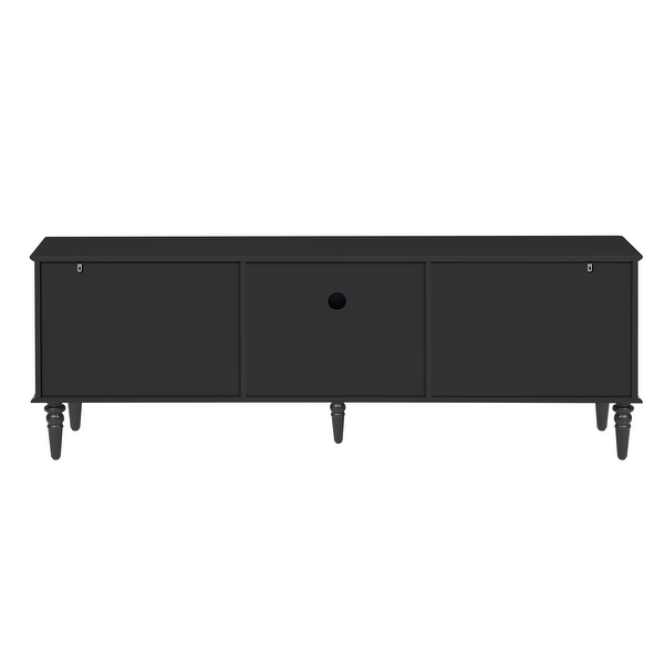 TV Stand TV Cabinet with Arched Fluted Glass Doors & 2