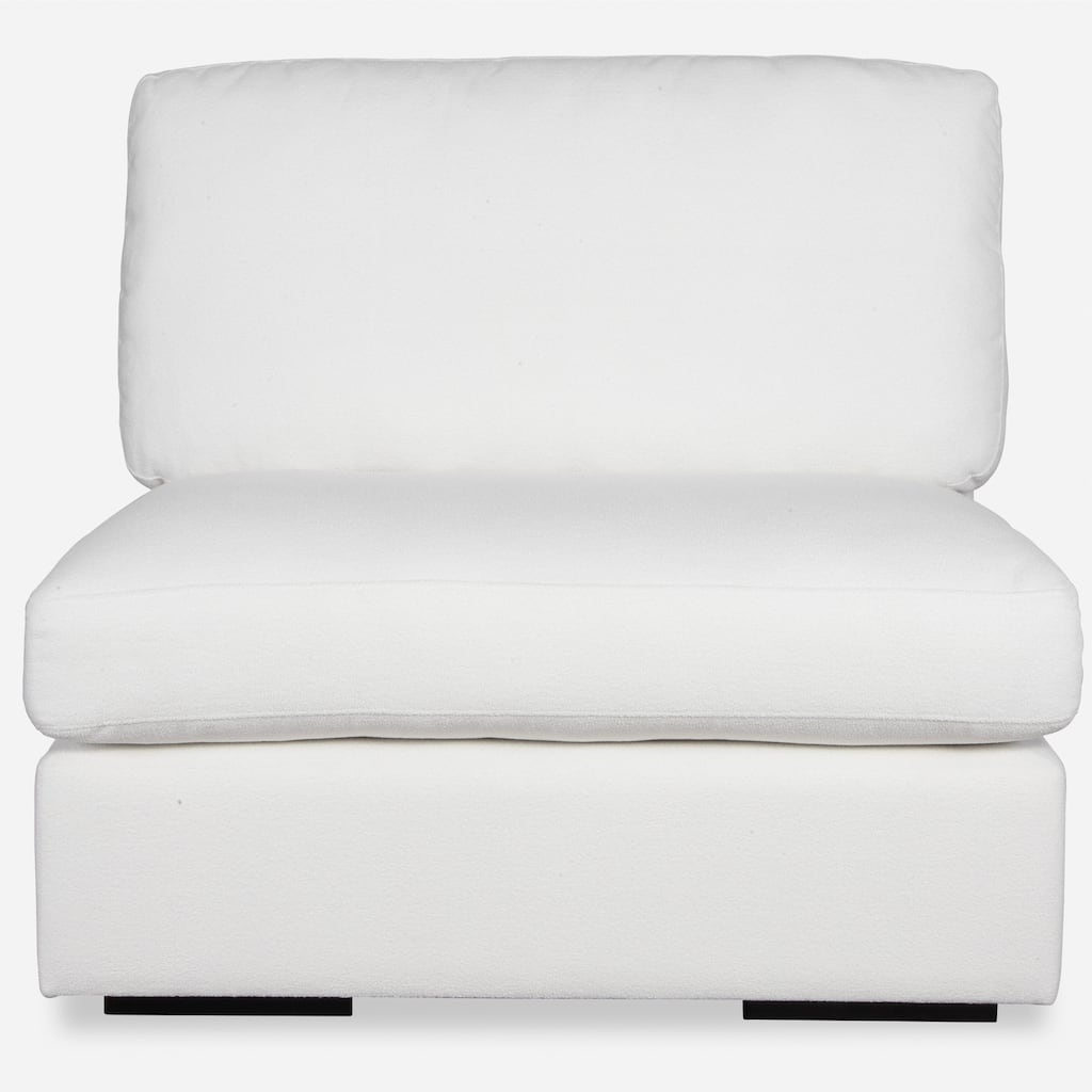 Uttermost Refuge Armless Arctic White Sofa - 30"Hx 40"Wx 37.5 "D