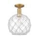 Option Brushed Brass / Clear Glass with White Rope