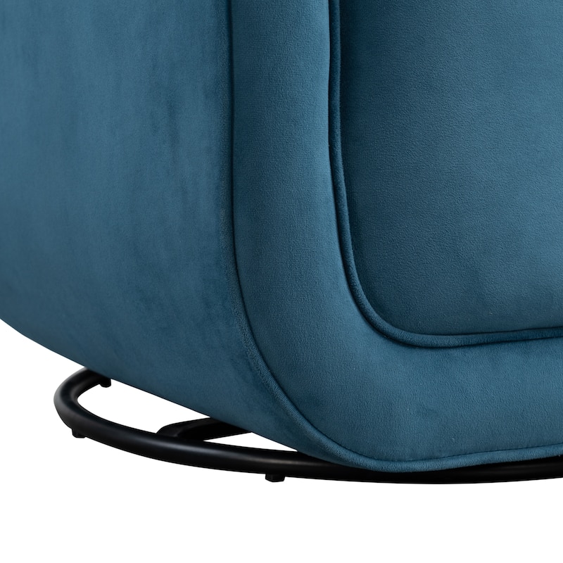 Studio Living Landon Swivel Accent Chair in Velvet Fabric
