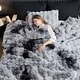 preview thumbnail 31 of 34, Wonderful Luxurious Imitation Fur Comforter Set Tie-Dye Fluffy Bubble