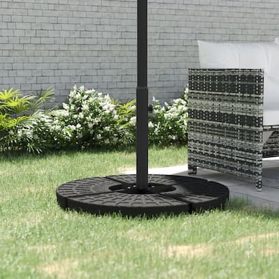 Outsunny Outdoor Universal Cross Brace Stand for Small Offset Umbrella and Market Umbrella, Cross Umbrella Base