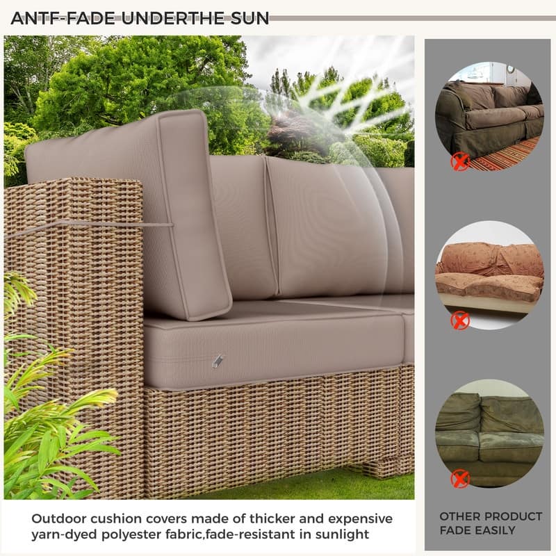 14 Piece Outdoor Furniture Replacement Cushions,Patio Seat Cushions