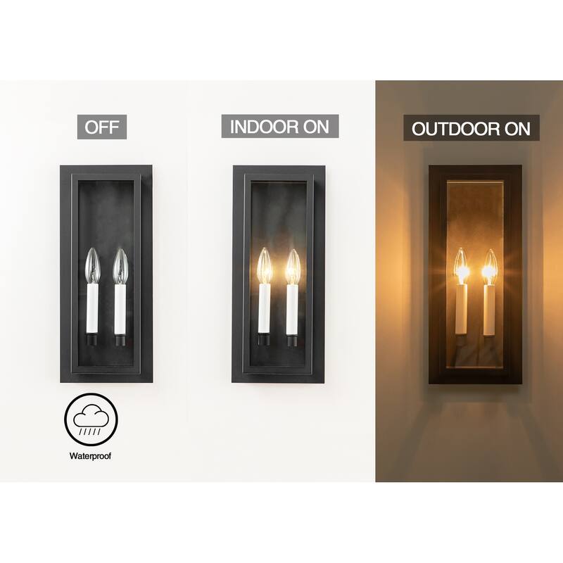 17.5" modern wall sconce with candelabra