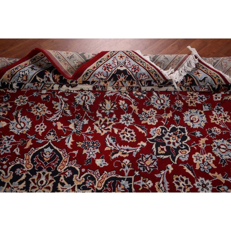 Kashan Turkish Area Rug Machine Made Traditional Carpet - 9'8" x 12'6"