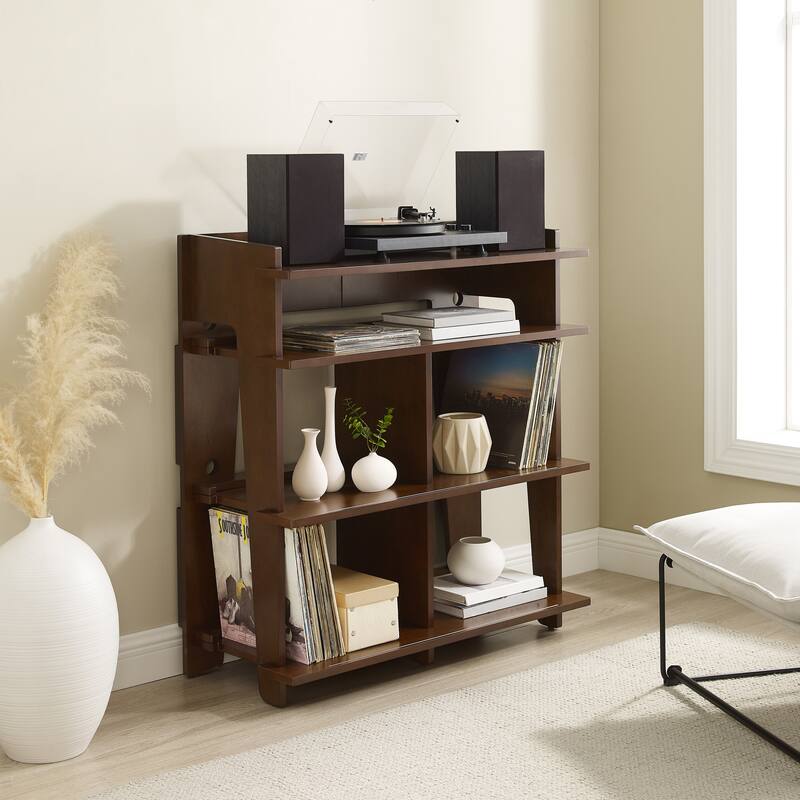 Soho Record Storage Console - Mahogany