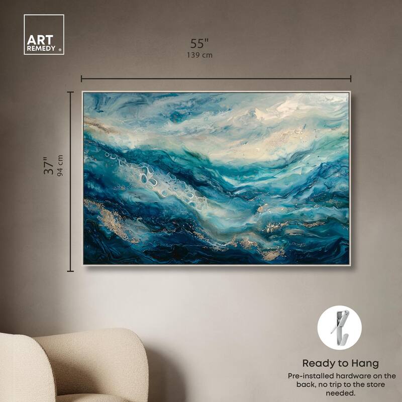 Jeweled Waters Canvas by Art Remedy