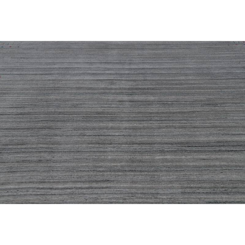 Hand Knotted Oriental 100% Wool Carpet Tribal Animal Pictorial Greys & Charcoal Gabbeh Area Rug - 12' 4'' X 9' 4''