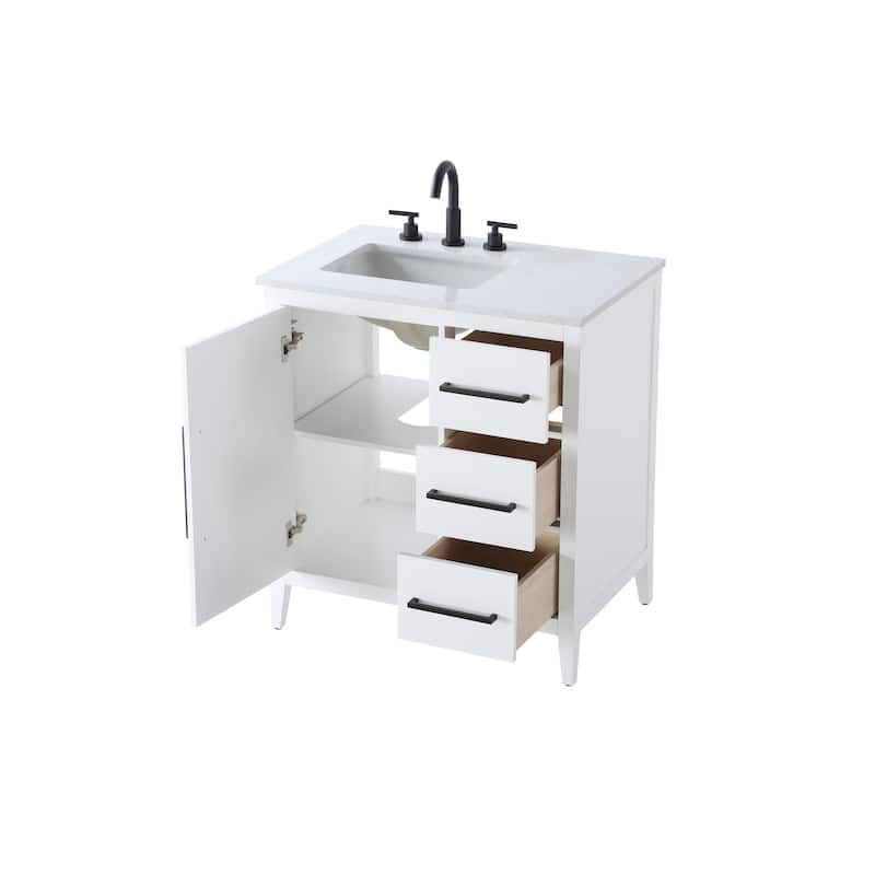 Elegant Lighting VF29332 Millie 32" Free Standing Single Basin Vanity