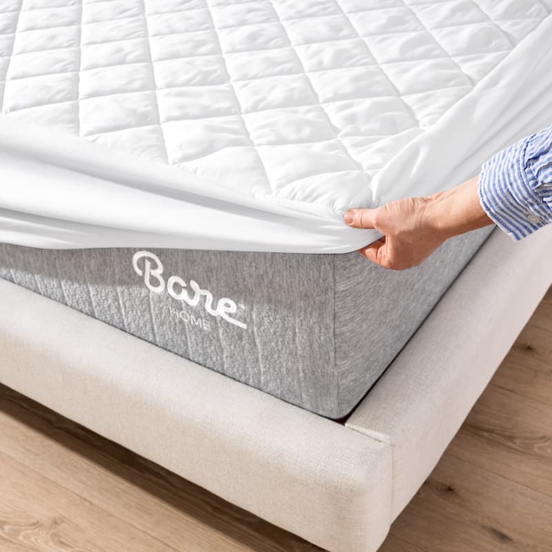 Bare Home Quilted Hypoallergenic Fitted Mattress Pad