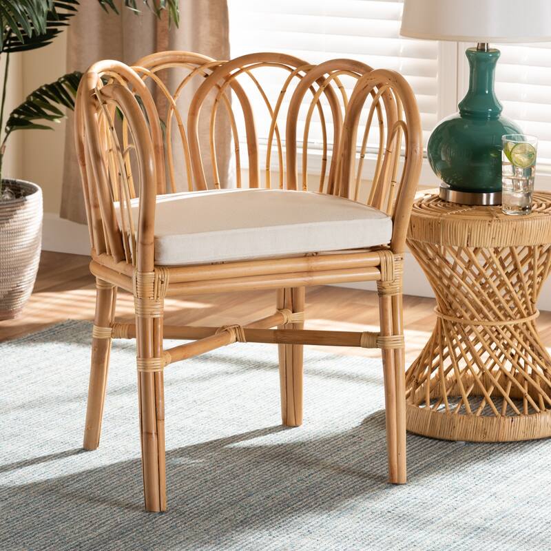 Melody Modern Natural Finished Rattan Dining Chair