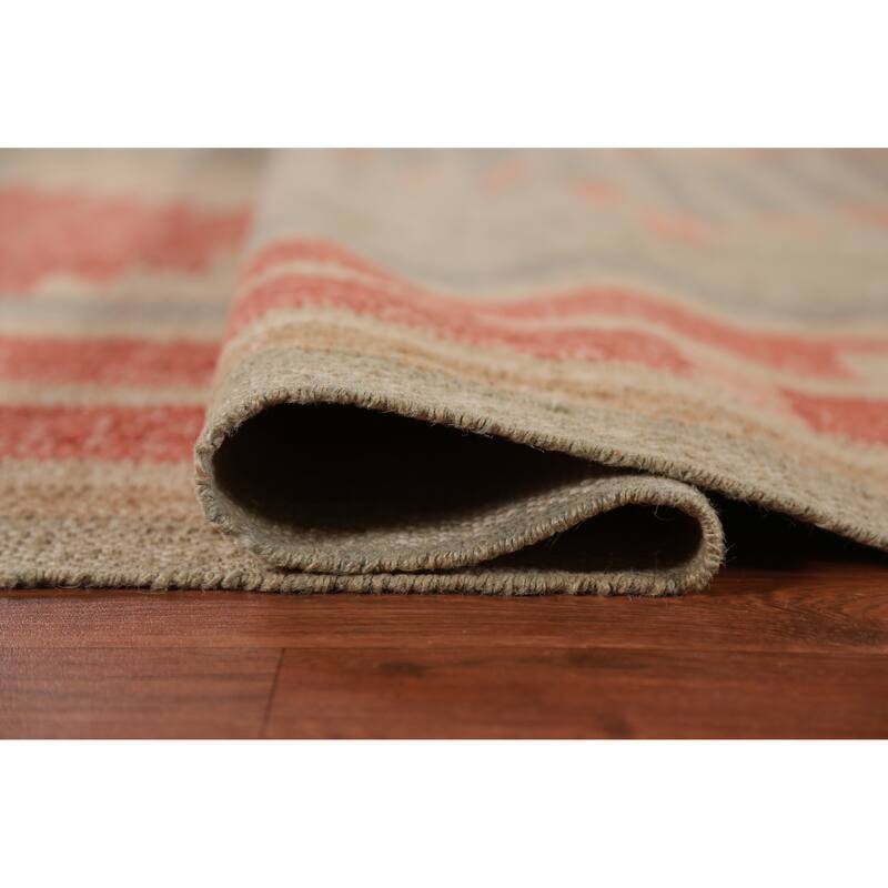 Hand Woven Oriental 100% Jute Carpet Southwestern Modern Multi-Colored Kilim Area Rug - 10' 0'' X 8' 5''
