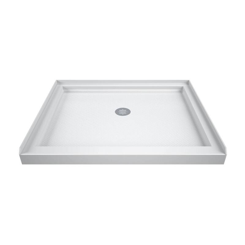 DreamLine Flex 36 in. D x 36 in. W x 76 3/4 in. H Pivot Shower Door, Shower Base and Backwall Kit - 36" x 36"