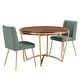 preview thumbnail 20 of 26, Vanderson Natural Wood and Gold Dining Set by iNSPIRE Q Modern