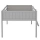 preview thumbnail 5 of 7, Full Size Wood Low Loft Bed with Convertible Ladder